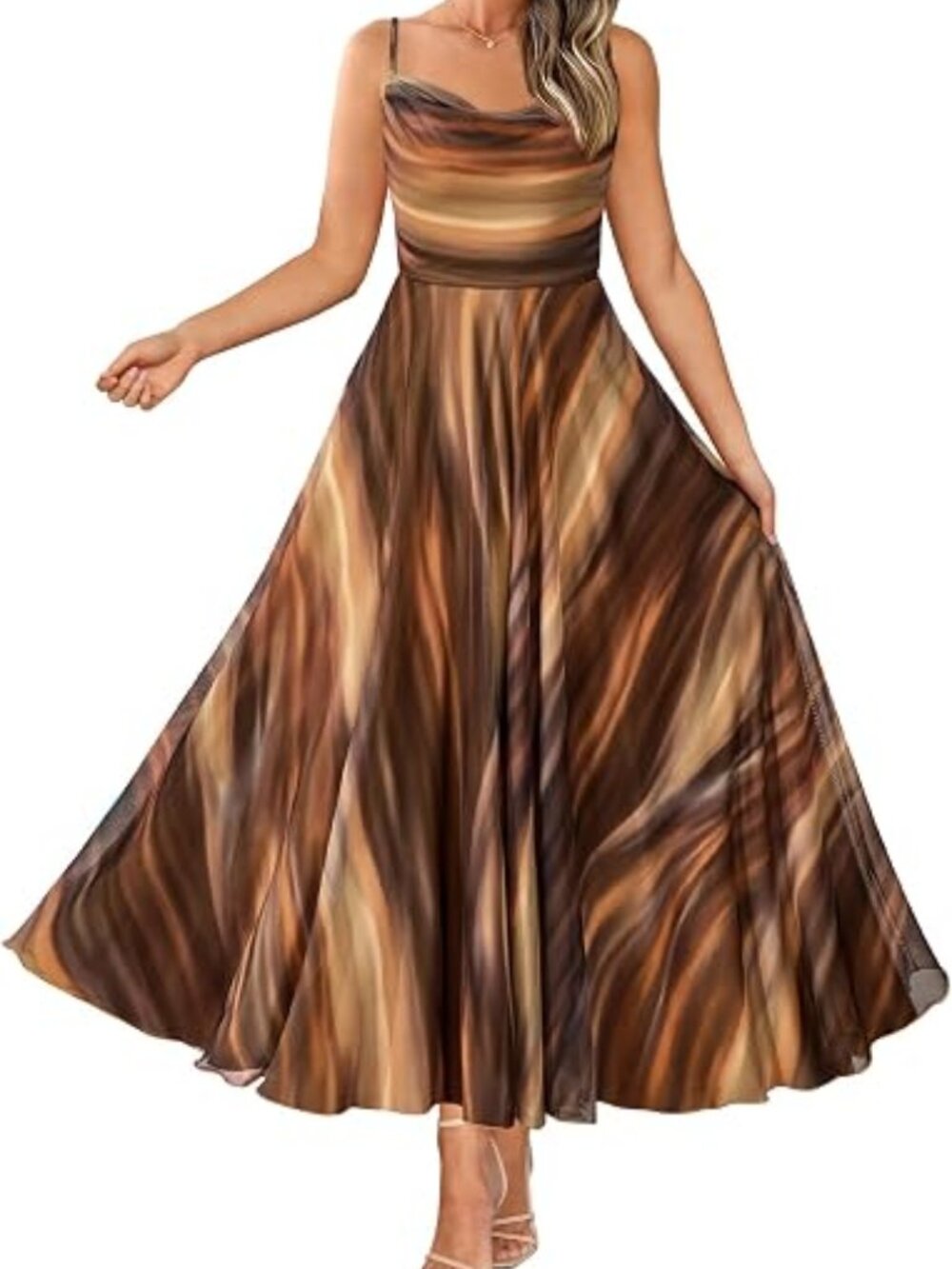 Women Summer Floral Maxi Dresses Elegant Spaghetti Strap Dress Printed Party Dre